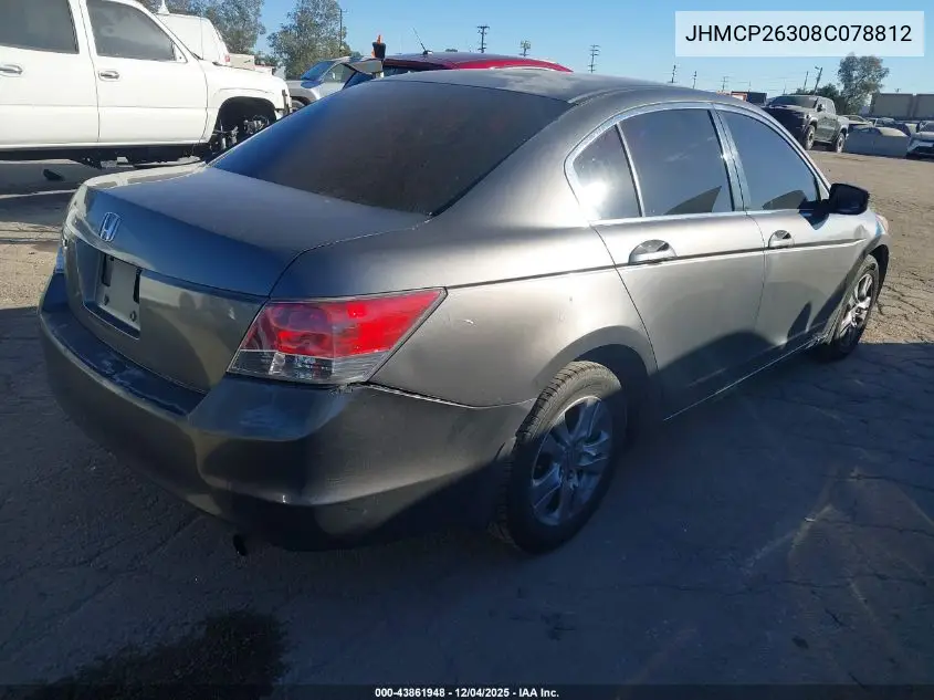 JHMCP26308C078812 2008 Honda Accord 2.4 Lx