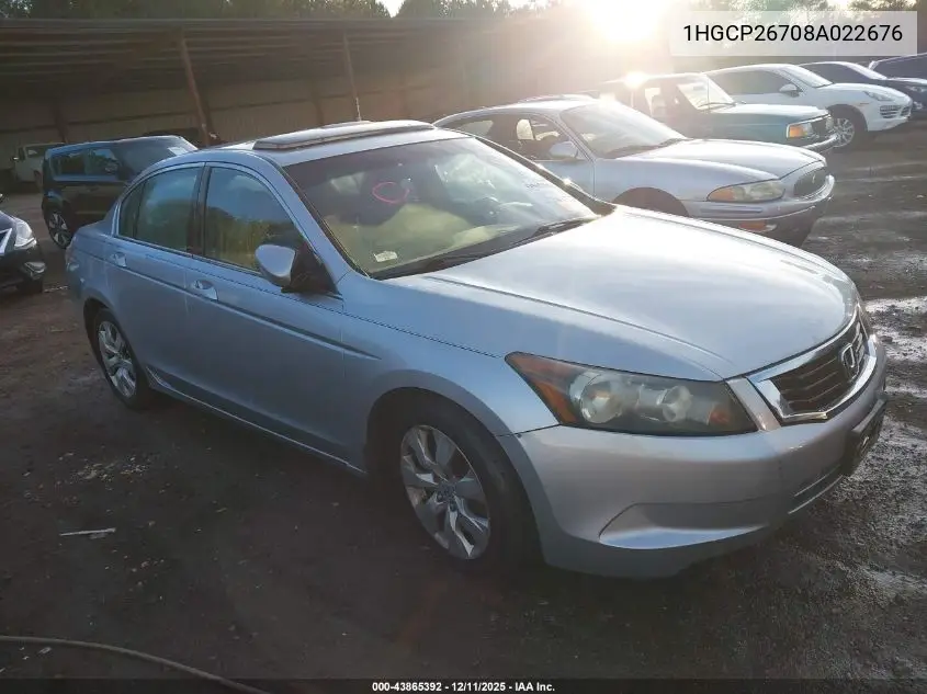 1HGCP26708A022676 2008 Honda Accord 2.4 Ex