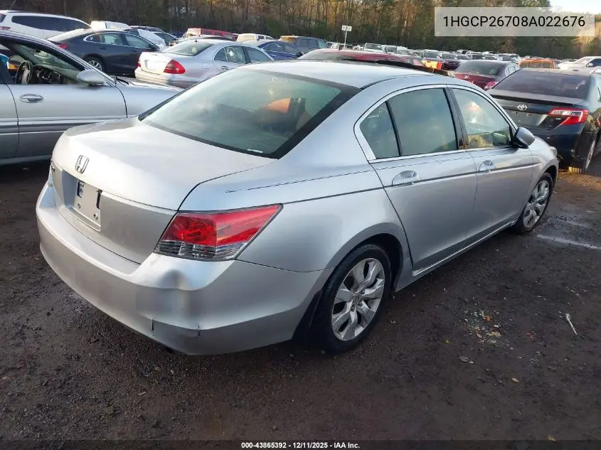 1HGCP26708A022676 2008 Honda Accord 2.4 Ex