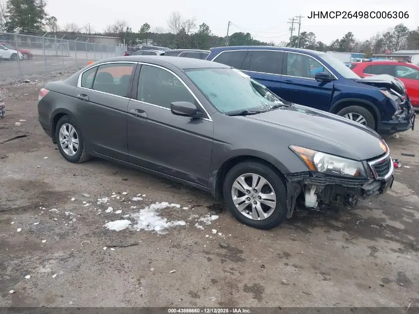 JHMCP26498C006306 2008 Honda Accord 2.4 Lx-P