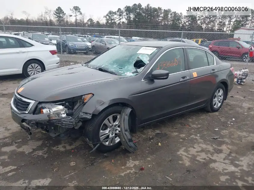 JHMCP26498C006306 2008 Honda Accord 2.4 Lx-P