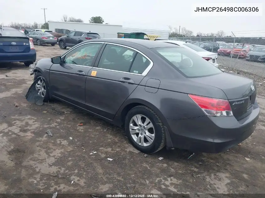 JHMCP26498C006306 2008 Honda Accord 2.4 Lx-P
