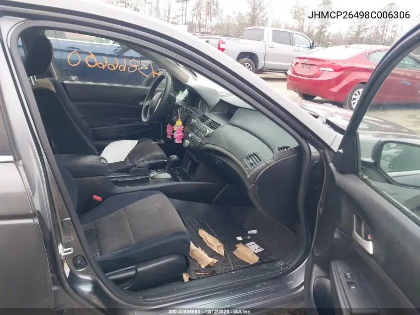 JHMCP26498C006306 2008 Honda Accord 2.4 Lx-P