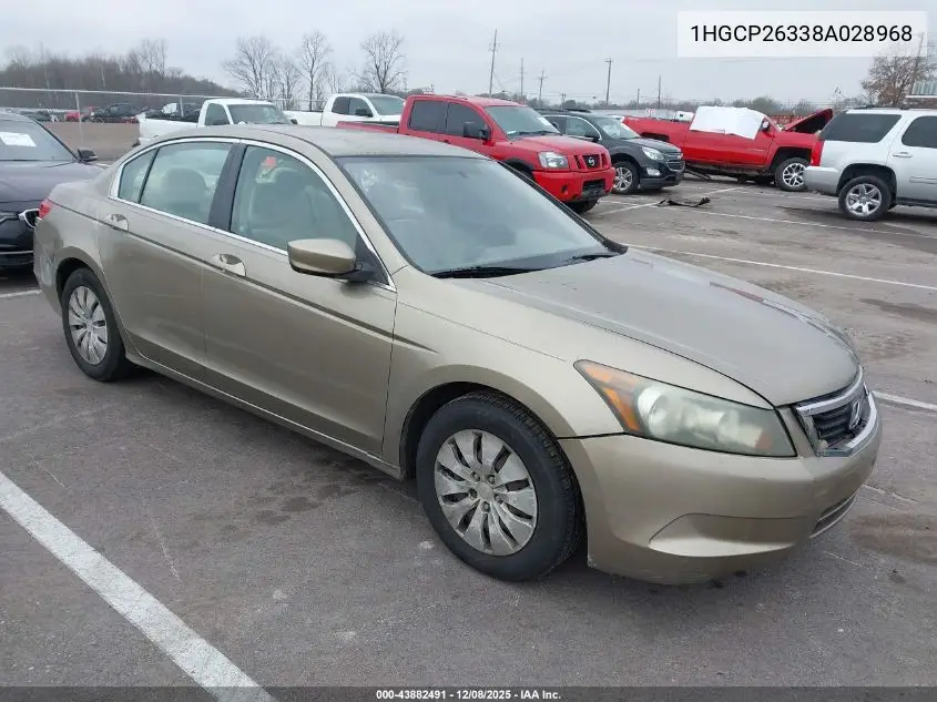 1HGCP26338A028968 2008 Honda Accord 2.4 Lx