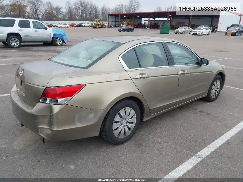 1HGCP26338A028968 2008 Honda Accord 2.4 Lx