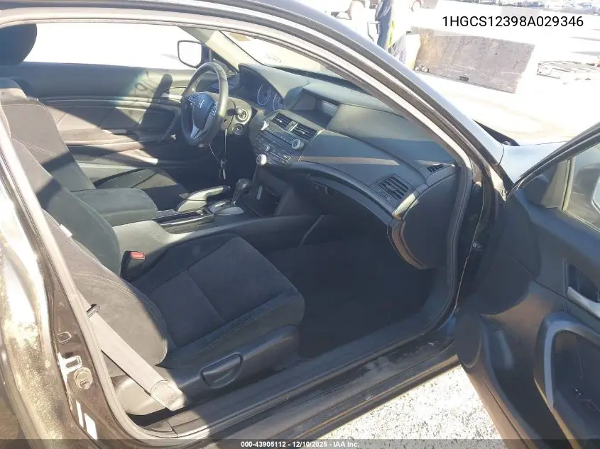 1HGCS12398A029346 2008 Honda Accord 2.4 Lx-S