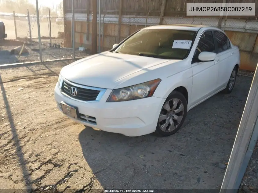 JHMCP26858C007259 2008 Honda Accord 2.4 Ex-L