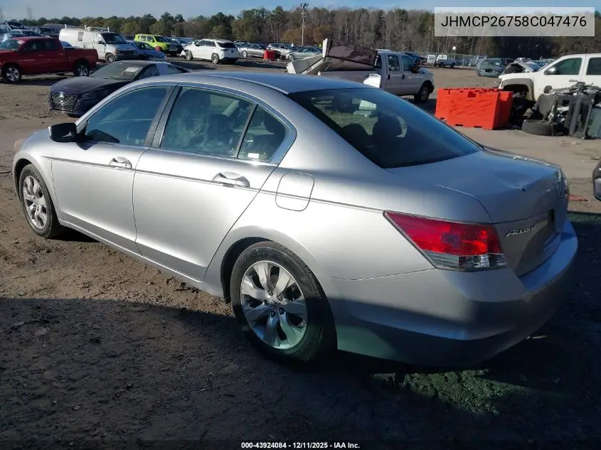 JHMCP26758C047476 2008 Honda Accord 2.4 Ex