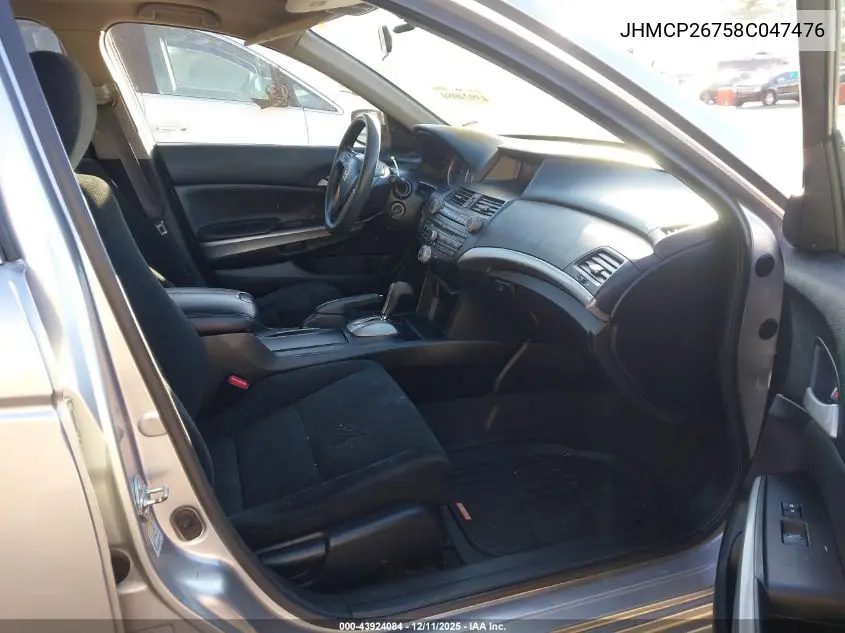 JHMCP26758C047476 2008 Honda Accord 2.4 Ex