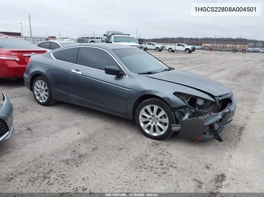 1HGCS22808A004501 2008 Honda Accord 3.5 Ex-L