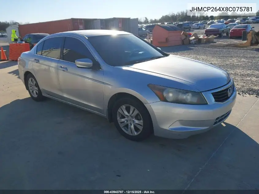 JHMCP264X8C075781 2008 Honda Accord 2.4 Lx-P
