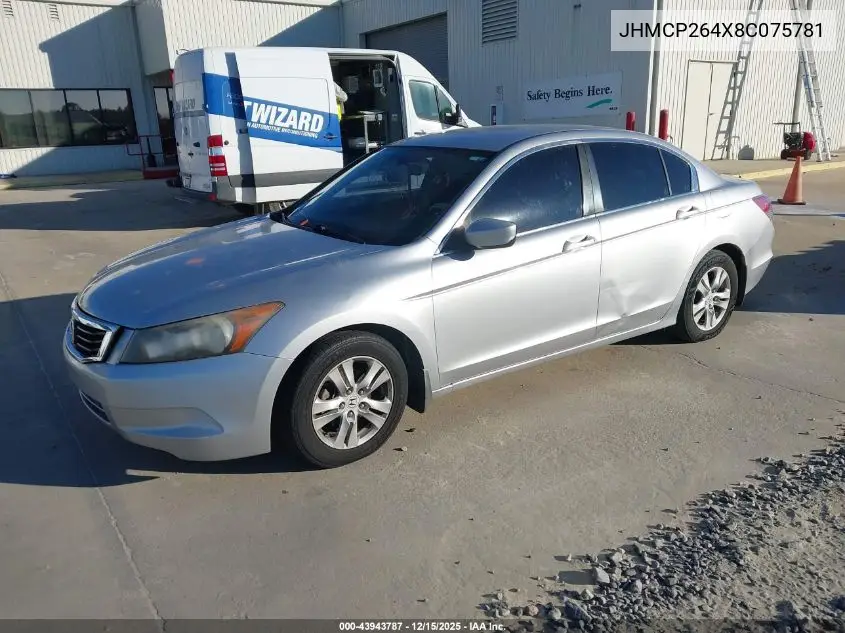 JHMCP264X8C075781 2008 Honda Accord 2.4 Lx-P