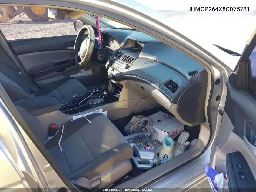 JHMCP264X8C075781 2008 Honda Accord 2.4 Lx-P