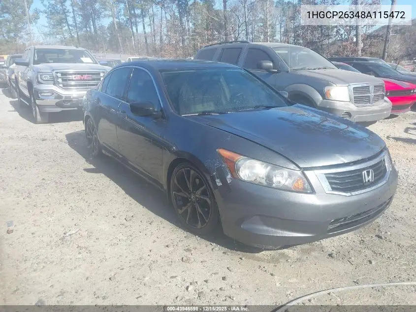 1HGCP26348A115472 2008 Honda Accord 2.4 Lx