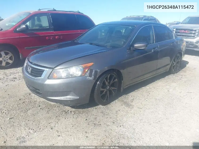 1HGCP26348A115472 2008 Honda Accord 2.4 Lx