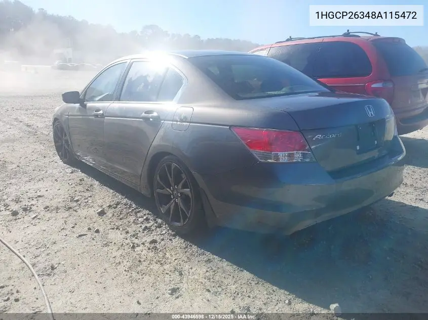 1HGCP26348A115472 2008 Honda Accord 2.4 Lx