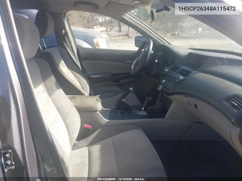 1HGCP26348A115472 2008 Honda Accord 2.4 Lx