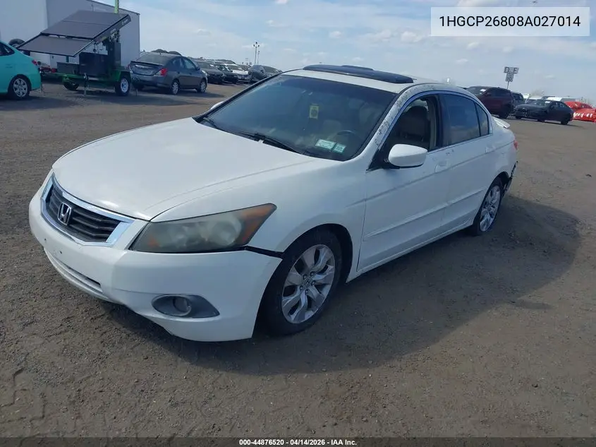 1HGCP26808A027014 2008 Honda Accord 2.4 Ex-L