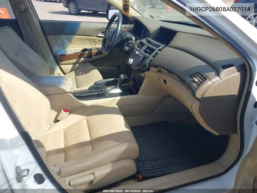 1HGCP26808A027014 2008 Honda Accord 2.4 Ex-L