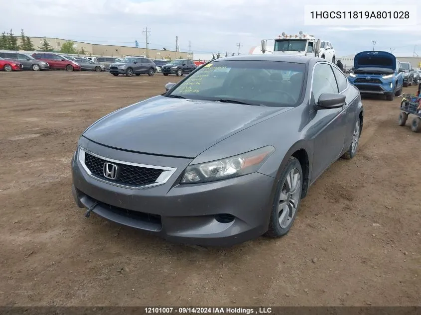 1HGCS11819A801028 2009 Honda Accord Cpe