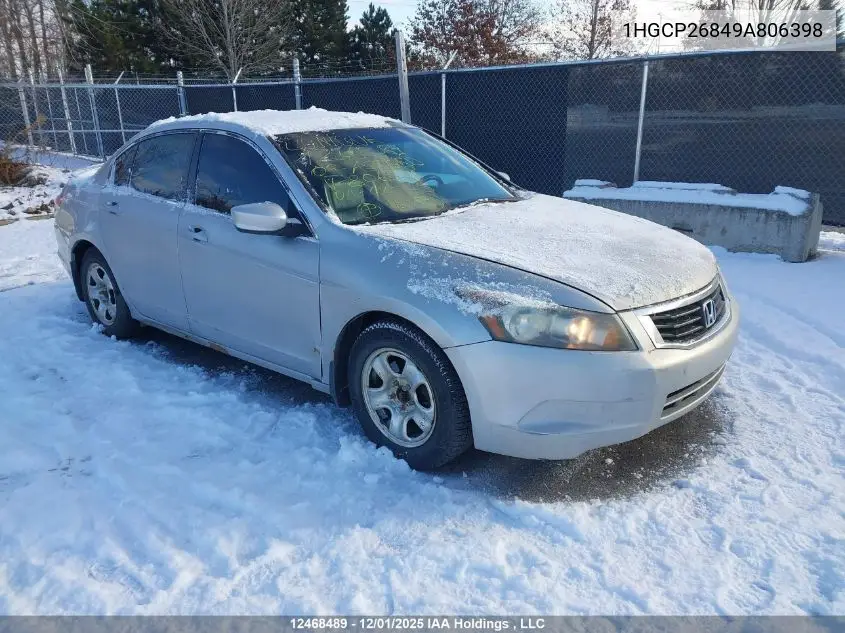 1HGCP26849A806398 2009 Honda Accord Ex-L
