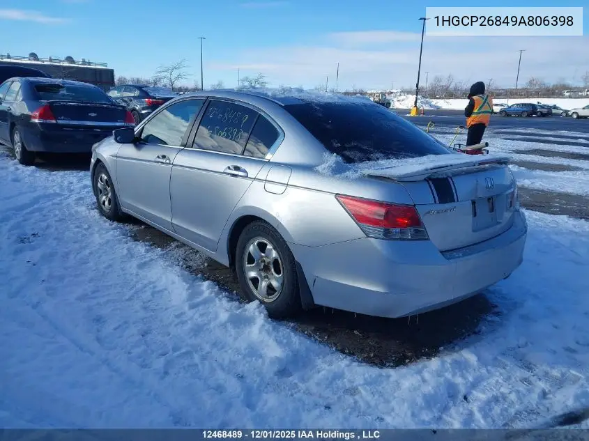 1HGCP26849A806398 2009 Honda Accord Ex-L