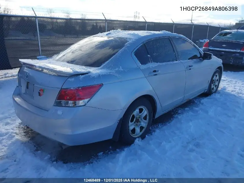 1HGCP26849A806398 2009 Honda Accord Ex-L