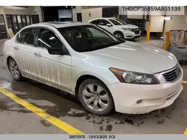 1HGCP36859A801135 2009 Honda Accord Exl