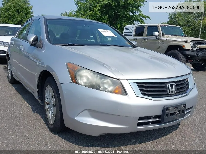 1HGCP26329A180600 2009 Honda Accord 2.4 Lx