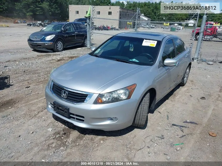 2009 Honda Accord 3.5 Ex-L VIN: 1HGCP36869A018812 Lot: 40151318