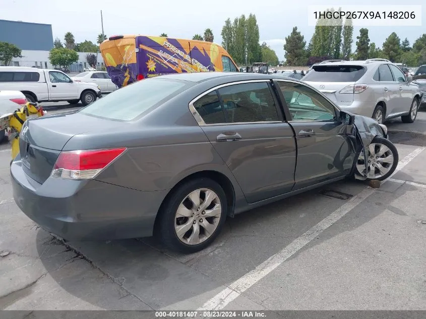 2009 Honda Accord 2.4 Ex VIN: 1HGCP267X9A148206 Lot: 40181407