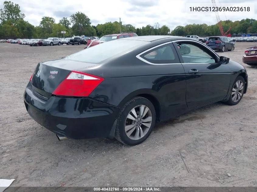 1HGCS12369A023618 2009 Honda Accord 2.4 Lx-S