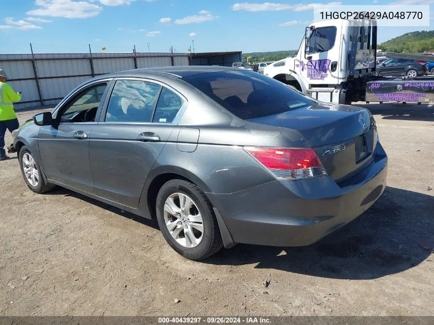 2009 Honda Accord 2.4 Lx-P VIN: 1HGCP26429A048770 Lot: 40439297