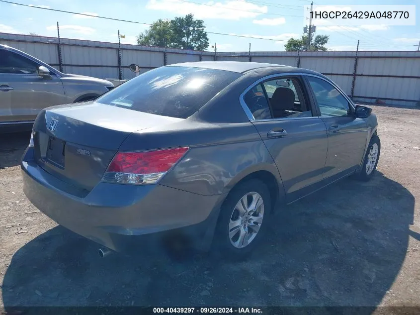 2009 Honda Accord 2.4 Lx-P VIN: 1HGCP26429A048770 Lot: 40439297