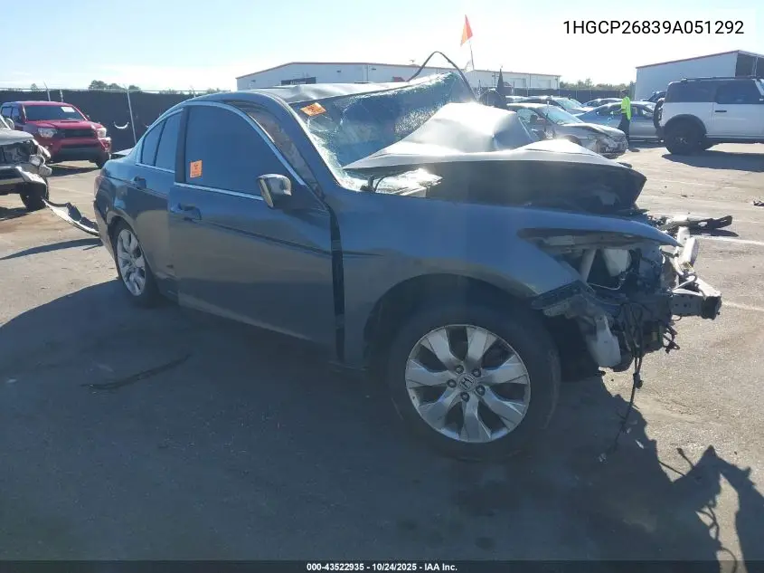 1HGCP26839A051292 2009 Honda Accord 2.4 Ex-L