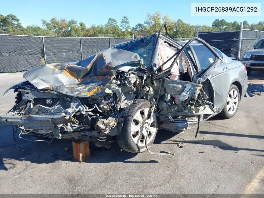 1HGCP26839A051292 2009 Honda Accord 2.4 Ex-L