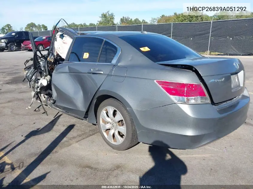 1HGCP26839A051292 2009 Honda Accord 2.4 Ex-L