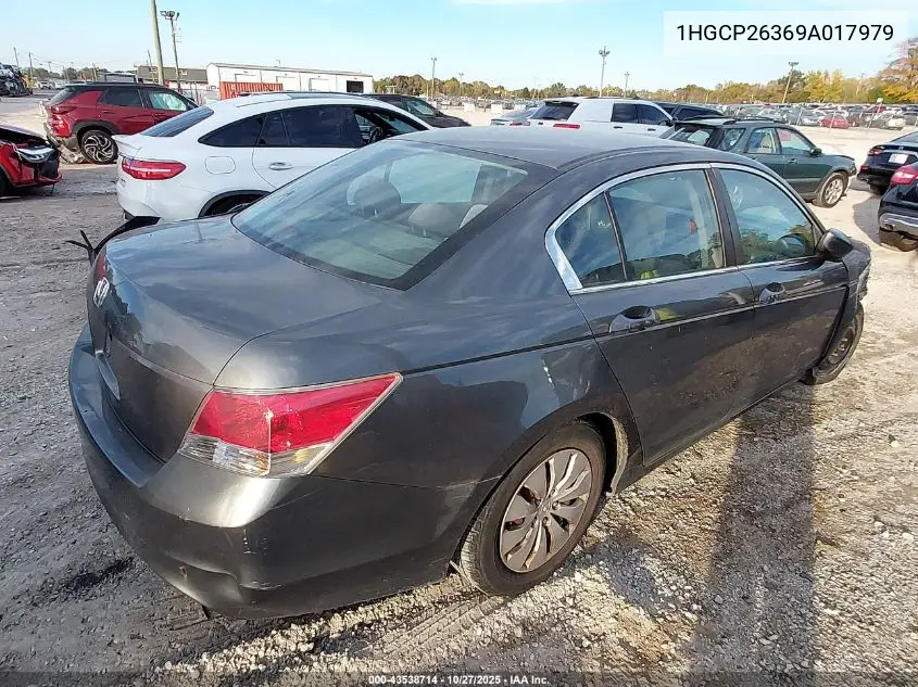1HGCP26369A017979 2009 Honda Accord 2.4 Lx