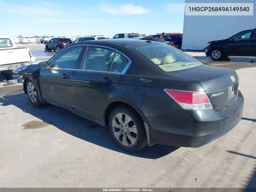 1HGCP26849A149540 2009 Honda Accord 2.4 Ex-L