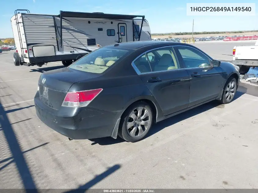 1HGCP26849A149540 2009 Honda Accord 2.4 Ex-L