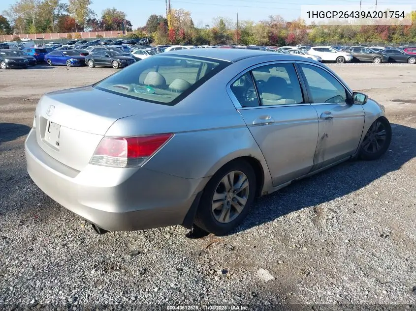 1HGCP26439A201754 2009 Honda Accord Lxp