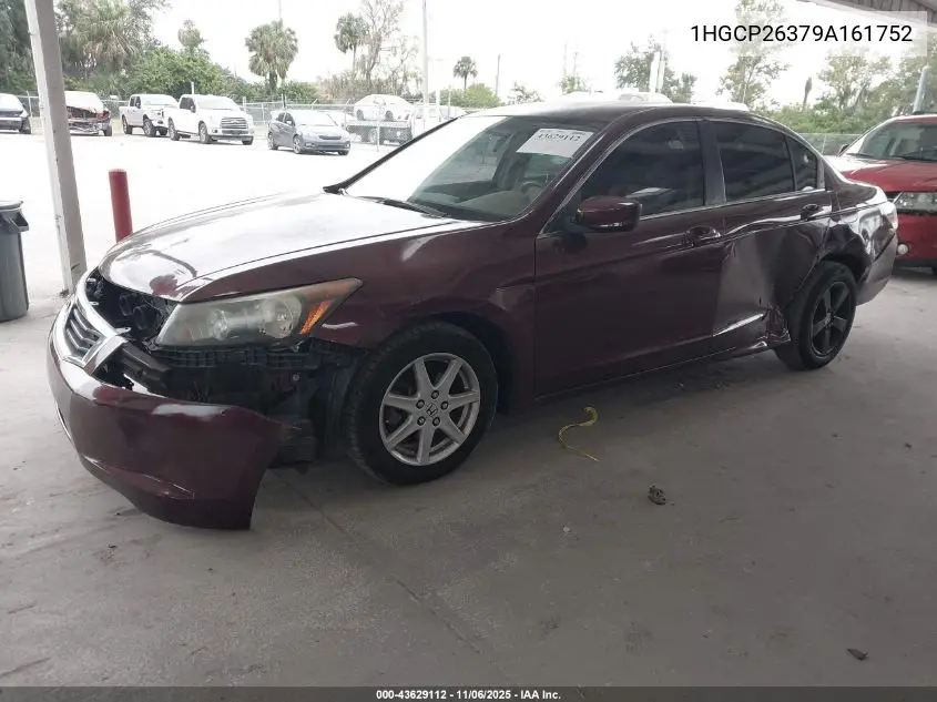 1HGCP26379A161752 2009 Honda Accord 2.4 Lx