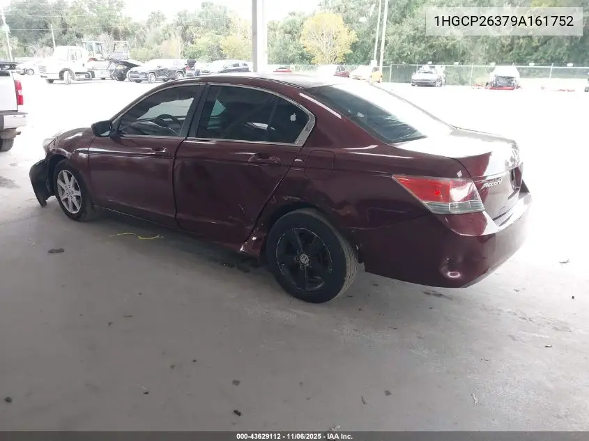 1HGCP26379A161752 2009 Honda Accord 2.4 Lx
