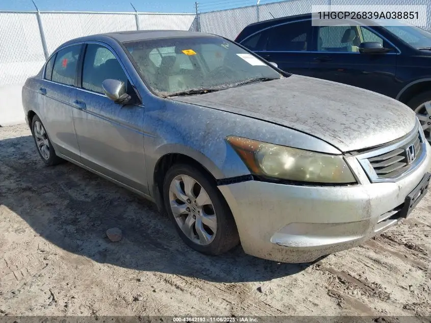 1HGCP26839A038851 2009 Honda Accord 2.4 Ex-L