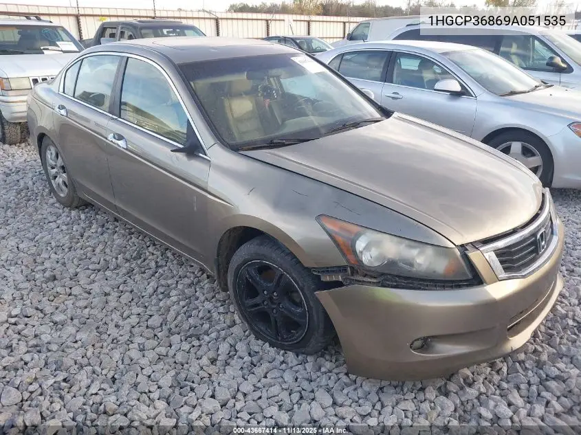 1HGCP36869A051535 2009 Honda Accord 3.5 Ex-L