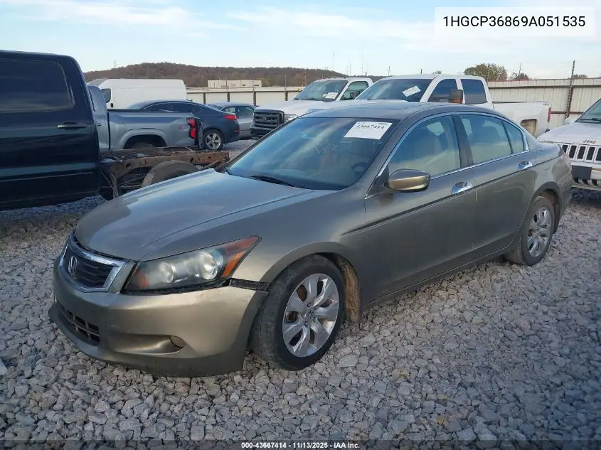1HGCP36869A051535 2009 Honda Accord 3.5 Ex-L