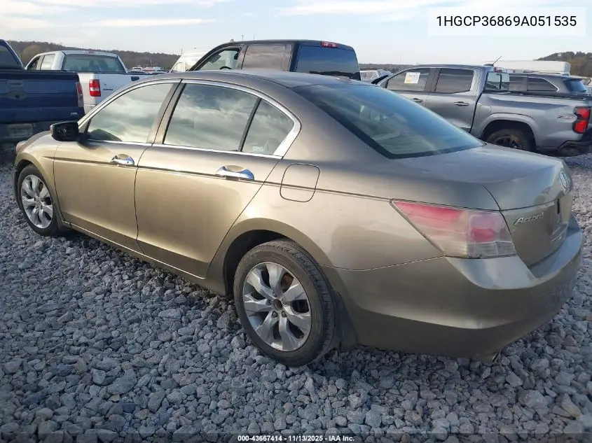 1HGCP36869A051535 2009 Honda Accord 3.5 Ex-L