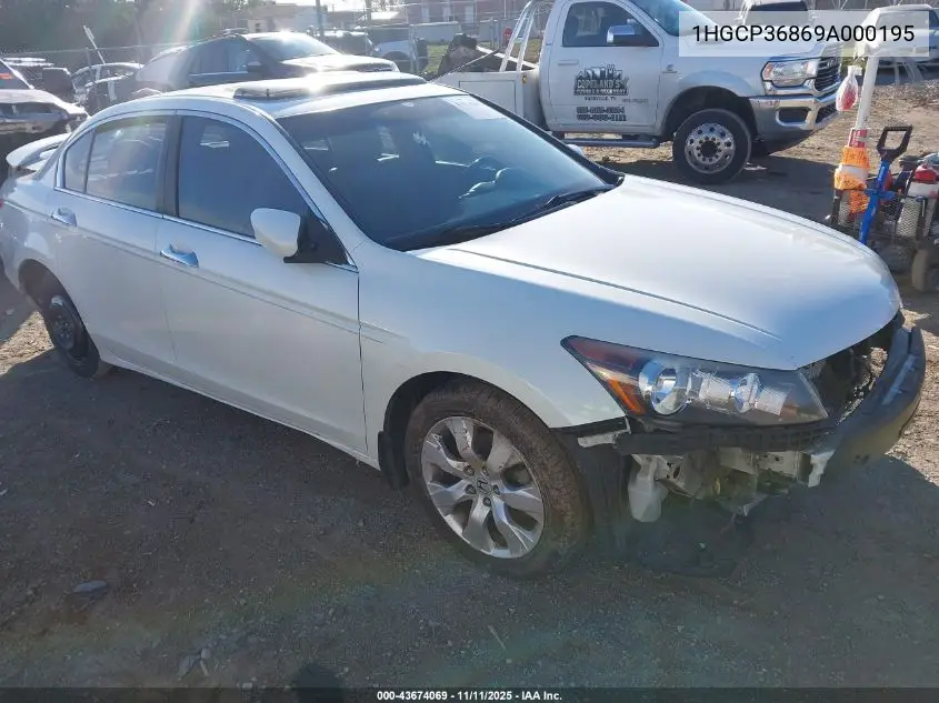 1HGCP36869A000195 2009 Honda Accord 3.5 Ex-L