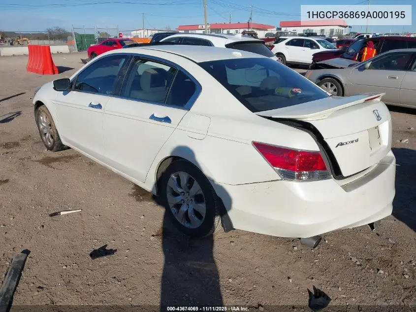 1HGCP36869A000195 2009 Honda Accord 3.5 Ex-L