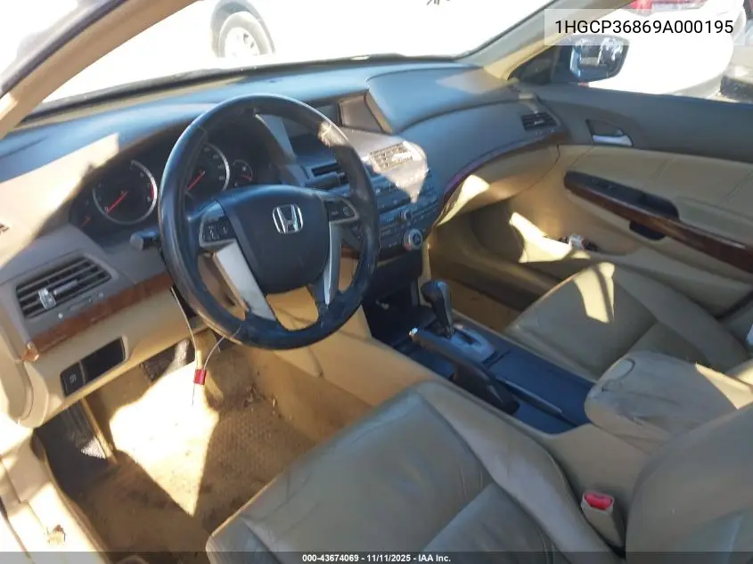 1HGCP36869A000195 2009 Honda Accord 3.5 Ex-L